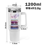 손잡이 차량용 스트로우 스테인리스 스틸 텀블러 + 뚜껑 2개입