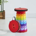 접이식 아코디언 간이 자바라 무지개 놀이동산 의자 스툴 폴딩의자 - 이미지 2