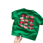 순수 코튼 어린이 티셔츠 여름 만화 프린트 반팔 남여 유행 하프 슬리브 탑 소년과 소녀를위한 - 이미지 5