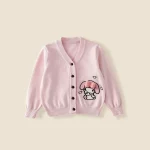 Sanrio Kuromi 마이 멜로디 어린이 코스프레 JK 스커트 2024 뉴 칼리지 스타일 니트 카디건 플리츠 스커트 3 피스 세트 스커트 - 이미지 6