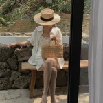 새로운 봄 여름 플랫 탑 큰 처마 보물 잔디 패션 태양 모자 야외 여행 선 스크린 비치 플랫 탑 잔디 모자 도매