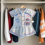 2025 여름 여자아이 캐주얼 의류 세트 만화 프린트 어린이 쿠로미 티셔츠 스커트 2종 세트 아동 통기성 의상 야외 활동복 - 이미지 2