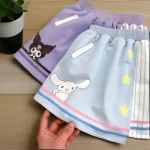 2025 여름 여자아이 캐주얼 의류 세트 만화 프린트 어린이 쿠로미 티셔츠 스커트 2종 세트 아동 통기성 의상 야외 활동복 - 이미지 5