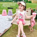 여자를위한 유행 얇은 티셔츠 드레스 아기 여름 새로운 도착 쿠로코의 유니폼 짧은 드레스 중국 본토에서 캐주얼웨어 - 이미지 2