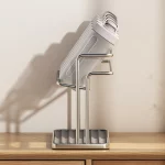 주방 스테인레스 스틸 더블 레이어 워터 컵 랙 거꾸로 매달려 찻잔 보관함 가정용 트레이 선반 - 이미지 5