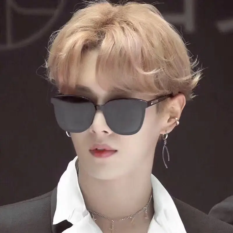 kf-Hb5e903552a4748e2a14156b648b1ad4eA RMM 브랜드 유니섹스 빅 프레임 스퀘어 선글라스 힙합 선글라스 레트로 스퀘어 고양이 눈 선글라스 여성용 남성용 선글라스 - 이미지 1