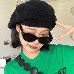 하이 엔드 트렌드 자외선 방지 선글라스 빈티지 고양이 눈 작은 프레임 선글라스 남성 여성 태양 보호 및 운전 선글라스 - 이미지 4