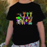 뜨거운 어린이 Sprunki T 셔츠 어린이 패션 캐주얼 만화 Incredibox 티셔츠 소년 o-넥 반팔 아기 소녀 여름 옷 - 이미지 2