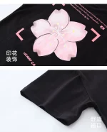 2025년 가을 여아 의류 아동 스포츠 슈트 십대 트레이닝복 꽃무늬 티셔츠 상의 + 발목 묶는 바지 스트라이프 4 5 7 8 10 11 12세 - 이미지 4