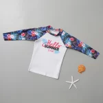 어린이 열 보호 서핑 수영복 긴 소매 긴 바지 소년과 소녀를위한 두 조각 다이빙 서핑 수영복 - 이미지 3