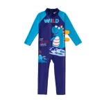 아이들을위한 귀여운 긴 소매 수영복 소년 수영복 비치 선 스크린 만화 수영복 수영 모자 어린이 서핑 슈트 - 이미지 5