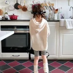 여름 새 어린이 솔리드 반바지 코튼 소녀 레깅스 스트라이프 베이비 스트레치 바지 유아 유아 반바지 아동복 - 이미지 5