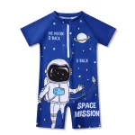 어린이 우주 비행사 수영복, 원피스, 소년 용 전문 수영 장비 세트, 어린이 자외선 차단제, 어린이, 신규, 4Pcs - 이미지 5