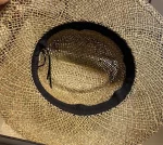 프랑스 밀짚 모자 여름 태양 모자 3단 편지 액세서리 비치 모자 야외 여행 자외선 방지 여성 모자 여름모자 고라스 - 이미지 6