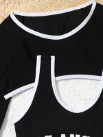 2025 인쇄 소녀 수영복 두 조각 어린이 수영복 여성 어린이 Bathers 수영복 수영 수영복 Beachwear - 이미지 3