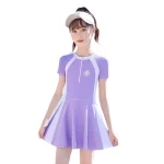 여성용 원피스 트레이닝 세트, 여아용 스몰 미디엄 라지 어린이 수영복, 2024 여름 신상 - 이미지 5