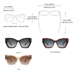 GCV 브랜드 아세테이트 외관 특허 디자인 여성용 나비 직사각형 삼각형 편광 선글라스 UV400 패션 - 이미지 5