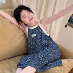 여아 여름 민소매 핑크 레드 캐미솔 유아 여아 잠옷 나이트가운 2~3 4 5 6 7 8 9 10 11 12 13 14세 - 이미지 4