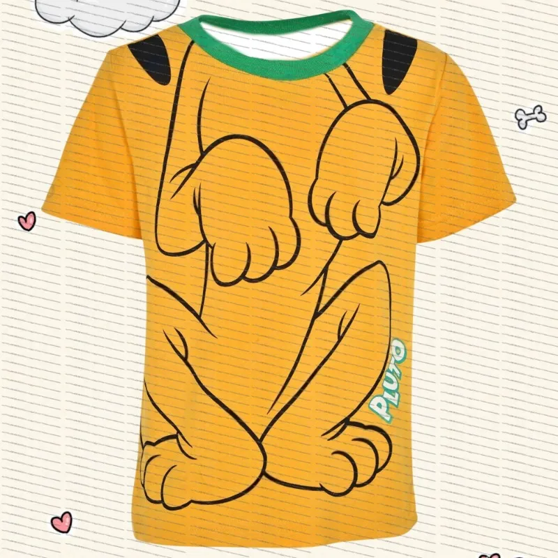 kf-S99cf03db04fc44a2a6da59ac087e12ddm 2025 뉴 여름 소년과 소녀 마우스 & 친구 3D 인쇄 역할 놀이 티셔츠/성인 만화 부모 자식 탑 KID100-6XL - 이미지 1