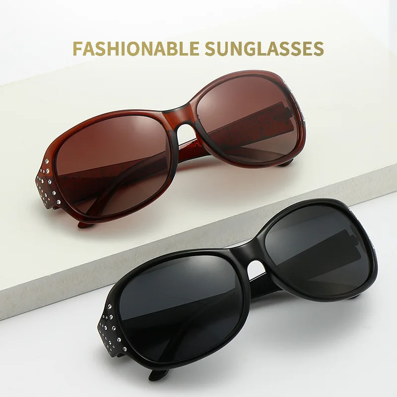 kf-S9d4acfa7f20e470aa5ff6e666ac71c61C 2024 새로운 트렌디 클래식 여성 빅 프레임 편광 선글라스 다이아몬드 타원형 태양 안경 여성 남성 UV400 - 이미지 1