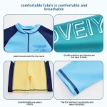 아동용 긴 소매 자외선 차단 원피스 수영복, 남아용 편안한 착용감, 학생 수영 기어, 여름 신상 - 이미지 4