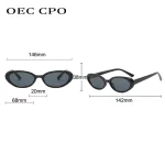 새로운 작은 프레임 타원형 선글라스 여성 남성 패션 여러 가지 빛깔의 음영 UV400 태양 안경 여성 브랜드 디자이너 그라디언트 안경 - 이미지 6