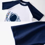 2025년 신상 남아 여아 수영복 자외선 차단 반팔 아동 수영복 유아 수영복 어린이 수영복 - 이미지 2