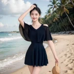 새로운 2024 원피스 수영복 여성의 하이 엔드 센세이션 스커트 스타일 열 봄 입욕 슬리밍 유행 동화 - 이미지 2