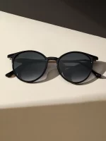 1PC 패션 라운드 금속 플라스틱 프레임 여성 선글라스 남성용 일상 생활 음영 안경 액세서리. - 이미지 3