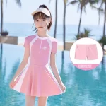 여성용 원피스 트레이닝 세트, 여아용 스몰 미디엄 라지 어린이 수영복, 2024 여름 신상 - 이미지 4