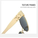 남성과 여성을위한 럭셔리 금속 브랜드 선글라스 남여 디자이너 패션 태양 안경 타원형 남여 세련된 안경 음영 UV400 - 이미지 3