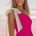 여름 검은 섹시한 원피스 수영복 폐쇄 여성 수영복 수영복을 밀어 바디 수영복 Beachwear Pool Bather 2025 - 이미지 5