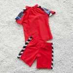 수영복 소년 두 조각 정장 짧은 소매 들어 갔어 빠른 건조 수영복 어린이 멋진 만화 Beachwear 수영복 - 이미지 2