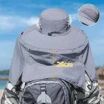 자외선 차단제 낚시 모자 모기 구충제 통기성 하이킹 태양 모자 얼굴 덮음 분리형 자외선 방지 목도리 모자 빠른 건조 - 이미지 3