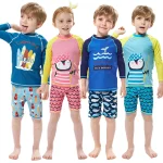 어린이 만화 수영복 2pcs 세트 소년 수영복 멋진 인쇄 여름 아기 수영복 해변 서핑 하이틴 수영복 - 이미지 5