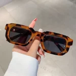 인기 빈티지 선글라스 여성 남성 스퀘어 선글라스 펑크 다각형 눈 안경 고글 남성 여성 직사각형 선글라스 ﻿ - 이미지 3