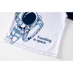 여름 어린이 수영복 소년 분할 짧은 소매 수영복 십대 만화 빠른 건조 수영복 소년 수영복 세트 - 이미지 4