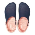 크록스 라이트라이드 클로그 204592-4jg 네이비 핑크 - 이미지 4