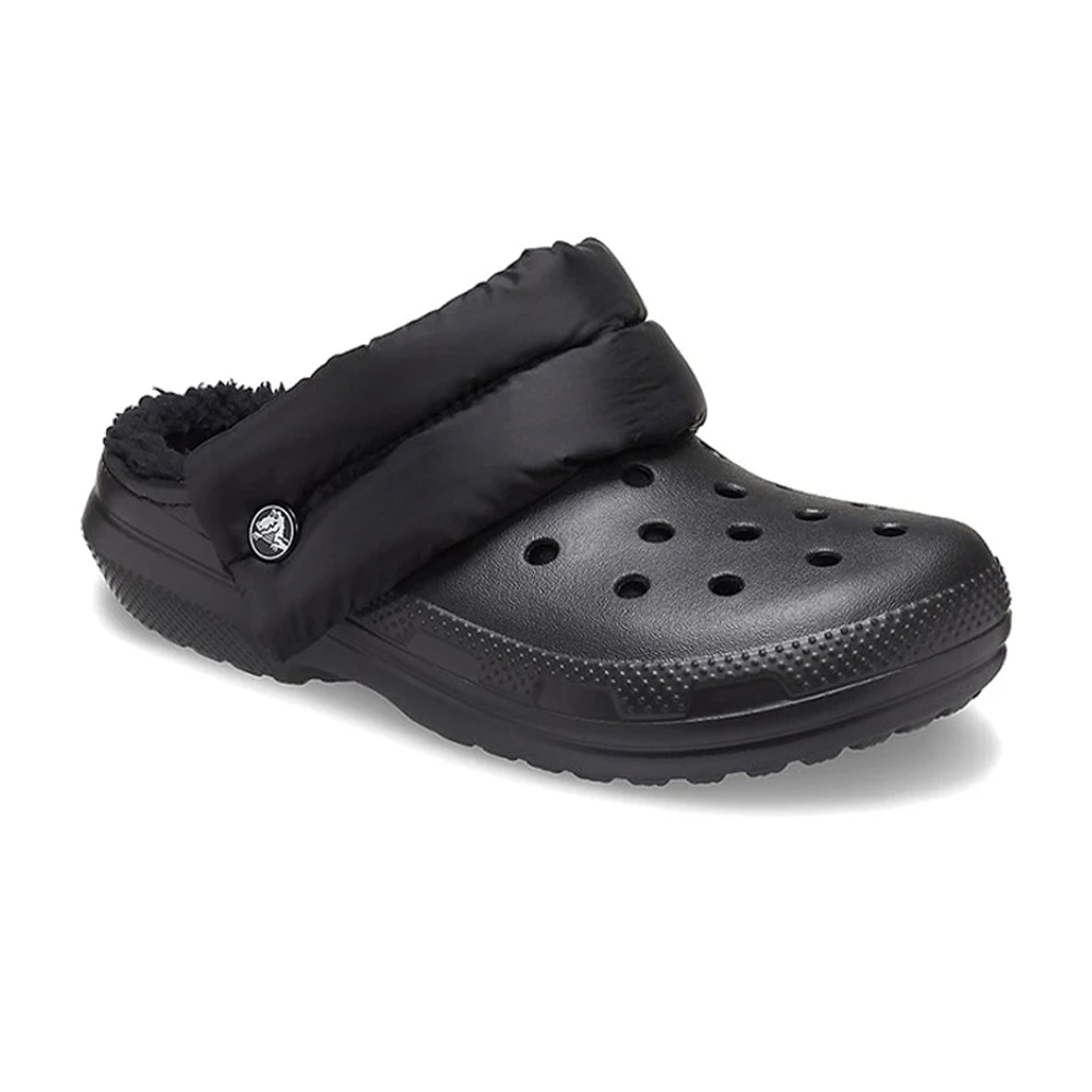 5 크록스 클래식 라인드 네오 퍼프 클로그 블랙 화이트 206589-060 - 이미지 1