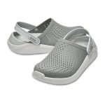 크록스 라이트라이드 클로그 슬리퍼 샌들 스모크화이트 204592-06J - 이미지 7