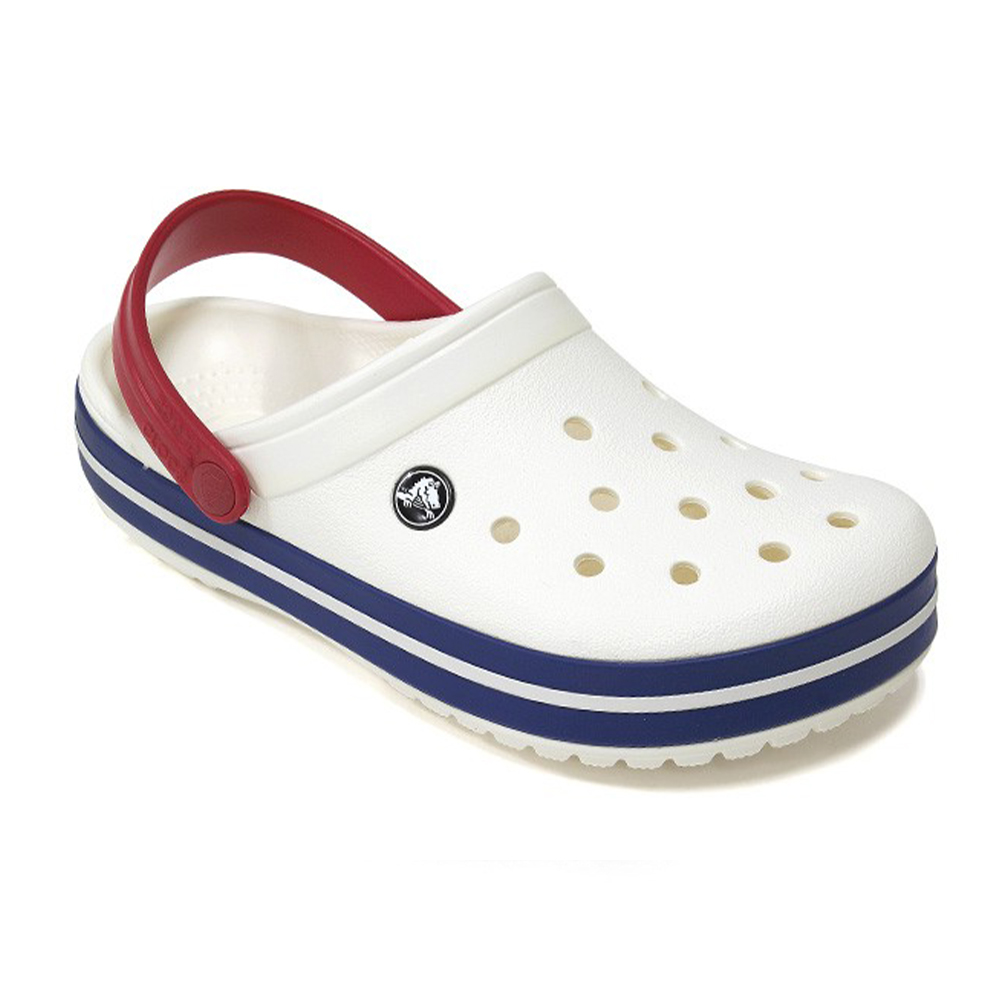 74283919L 크록스 크록밴드 클로그 화이트 11016-11I 화이트 블루진 - 이미지 1