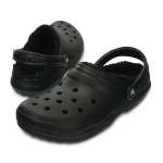 크록스 클래식 라인드 남녀공용 클로그 털 샌들 슬리퍼 블랙 203591-060 - 이미지 2